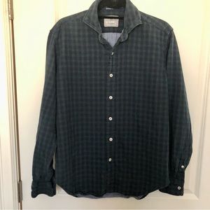 Boggi Milano Green Plaid Men’s Casual Shirt